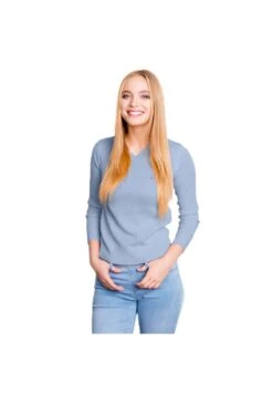 Giesswein V AUSSCHNITT - Strickpullover - Himmelblau