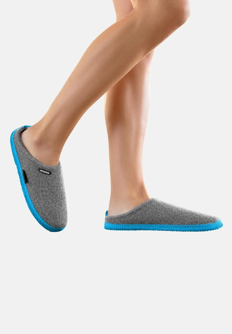 Giesswein WOOLPOPS - Hausschuh - Hellgrau Türkis 3 Giesswein WOOLPOPS - Hausschuh - Hellgrau Türkis