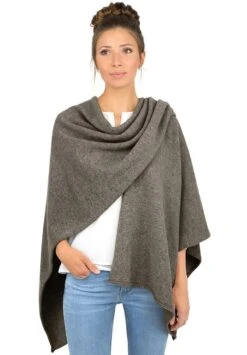 Giesswein MERINO LAMBSWOOL CAPE - Strickjacke - Vole