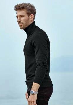 Giesswein LIGHT ROLLKRAGEN - Strickpullover - Anthrazit