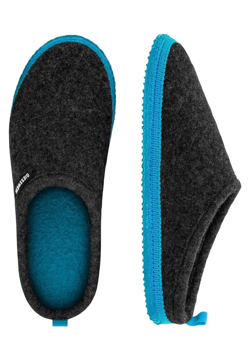Giesswein WOOLPOPS - Hausschuh - Anthrazit/türkis 6 Giesswein WOOLPOPS - Hausschuh - Anthrazit/türkis – Bild 4
