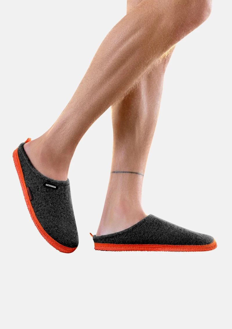 Giesswein WOOLPOPS - Hausschuh - Anthrazit/neonorange 4 Giesswein WOOLPOPS - Hausschuh - Anthrazit/neonorange – Bild 2